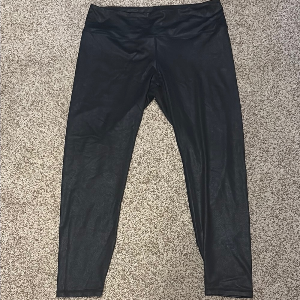 Black Faux Leather Leggings
